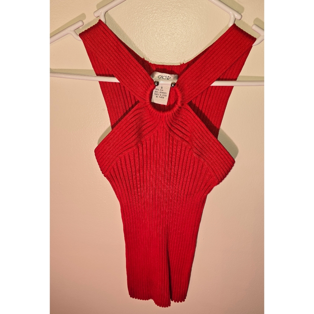 Cache Red Halter Top